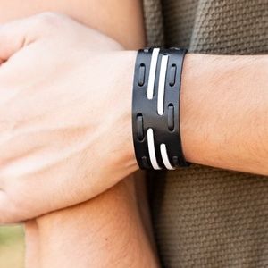 4 for $20 🖤🤍 Black White Leather Wrap Bracelet Men or Women